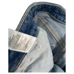 American Eagle  Shorts Womens 4 Blue Denim Mom Short High Rise Frayed Hem Stretch Photo 10