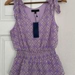Eclair NWT lavender sleeveless top with smocked waist. Size M Photo 0