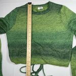 Cotton On Cotton‎ on green open backed sweater Jumper W Drawstring slightly cropped Size L Photo 4