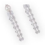 new Nadri ❤︎ Freshwater Pearl Crystal Drop Bridal Earrings ❤︎ Beach Wedding ❤︎ Photo 3