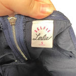 Selfie Leslie  Aly Off the Shoulder Satin Romper Navy Blue‎ Size Small Photo 7