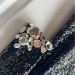 Alyce Paris  Black Sequin Open Back Prom Mini Dress Formal Size 0 Flaws Photo 4