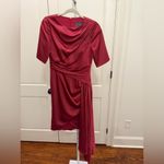 Theia Felicity Draped Cocktail Dress Size 4 Red Photo 6