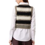 Veronica Beard  Spear Mixed Media Vest in White Multi, Size S Photo 2