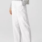 Eileen Fisher Organic Cotton Hemp Lantern Ankle Pant White Size X-Large NWOT Photo 0