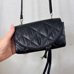 THACKER Black Quilted NIKKI Nylon Crossbody Clutch Wallet Photo 1