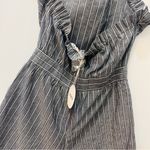 Storia NWT Pinstriped Pocket Romper blue white size medium Photo 4