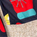 Imperfect Festive Holiday Print Dress size large long sleeved stretchy Black Photo 12