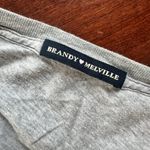 Brandy Melville Deep V Neck Cropped T SHirt Top One Size Photo 6