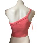 Nectar Clothing Women's One Shoulder Pink Rib-Knit Crop Tank Top Size M Photo 7