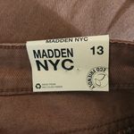 Madden NYC Wide Leg Brown Distressed Jeans NWT Size 13 High Photo 7