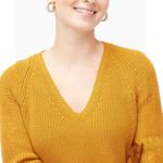 J. Crew Burnt Orange Chunky Knit Cotton V Photo 0