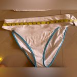 Old Navy  High Waisted Swim Set top M button L white and blue  summer Photo 14