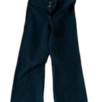 Newport News Vintage Dark Green Brushed Cotton Flared Pants size 6 Photo 3