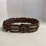Chico's CHICO’S Southwest Brown Leather Belt Size Small/Med Chunky 39” Length 2.5” Wide Photo 11