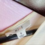 Mine Sheer Tie Front Lace Ladder Back Cuffed Cap Sleeve Crop Top Cream Small Photo 8