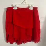 Boohoo Red Ruffle Mini Skort Photo 0