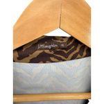 J. McLaughlin  Catalina Cloth Quarter Zip Pullover XL Brown Tan Zebra Print Top Photo 1