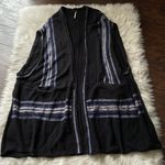 Free People Striped Poncho Knit Vest Photo 2