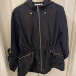 Chico's  Women’s Elegant Black Rain Jacket size 6 Photo 0