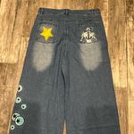 Stylish Blue Embroidered Women's Jeans Size Large Photo 12