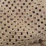 MIREMAR Natural Beige Tan Crochet Fringe Bohemian Boho Top One Size Photo 13