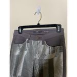 7 For All Mankind Womens 26 Jeans Malhia Kent Metallic Silver Coated Gray Slim Photo 2