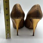 Giuseppe Zanotti  Bronze Gold Leather Crystal Embellished Pumps Heels Size 38 Photo 6
