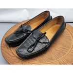 Lauren Ralph Lauren Croc Print Leather Loafers Women's Sz 7 Slip Photo 6