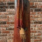 Sheer vintage Y2K paisley swimsuit coverup dress w/rhinestones / M / EUC Red Size M Photo 7