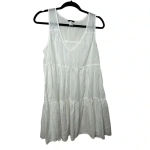 J.Crew White Sleeveless Tieredâ Cotton Shift Dress Cottagecore Cosplay Fairycore Photo 3