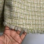 New York & Company Women’s Green Tweed One Button Blazer Photo 3