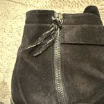 Miu Miu MUI MUI Black Womens Leather Motorcycle Ankle Boots size 7 Suede Photo 2