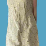 Old Navy Vintage 90s  pale yellow floral linen blend sundress 🔥 Photo 0