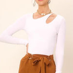 idem Ditto  Front Cut Out Long Sleeve Knit Top Photo 0