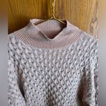 Knox Rose  Women's Sweater Pullover Mock Turtleneck long sleeve Cream Size L Photo 5