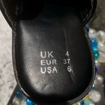 NWOT Black Chunky Open Toe & Buckle Woman’s Leather Sandlas Size:6 Photo 10