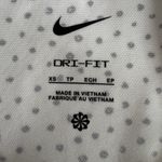 Nike Womens Dri Fit Golf Polo Shirt Top Collared Slim Fit White Black Polka Dot Photo 5