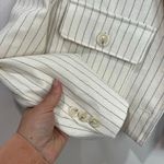 Rachel Zoe Striped Cropped Blazer Size 6 Ivory Pinstripe NWT Preppy Chic Photo 3