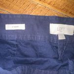 Loft navy blue eyelet flat front size 8 minimalist 4” shorts Photo 1