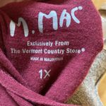 M. Mac Dress women’s 1X Maroon Pink Leaf Vermont Country Store Comfy Y2K Cotton Red Photo 3