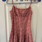 Brick Red Floral Romper Photo 0