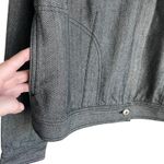 Liz Claiborne Women Jean Jacket L Black Herringbone Substantial Western Cowgirl Photo 7
