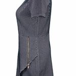 Kensie Black & White Checked Zipper Detail Knit Mini Dress Photo 9