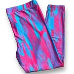 Everlast Leggings Fuchsia Pink Blue Abstract Art Print Activewear Size XL Photo 0
