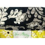 Vera Bradley  Baroque Shoulder Tote Bag Black Gray Yellow Print Photo 6