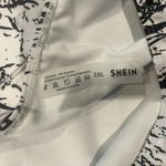 SheIn Womens Black and White Two Piece Bathing Suit Bikini 2XL Tube Top Strapless Photo 3