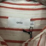 ONIA  Spanish Red Marie Dress Red & Metallic Stipe NEW Photo 3