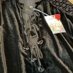 Johnny Was  Womens Halle Velvet Long Sleeve‎ Tunic Blouse Black Size Small NWT Photo 6