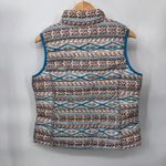 Ariat Ideal Down Western Aztec Vest Large White Blue Brown Polyester Pockets Photo 6